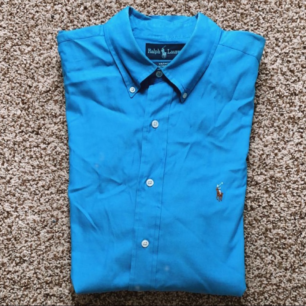 Blue Yarmouth Ralph Lauren Button Down